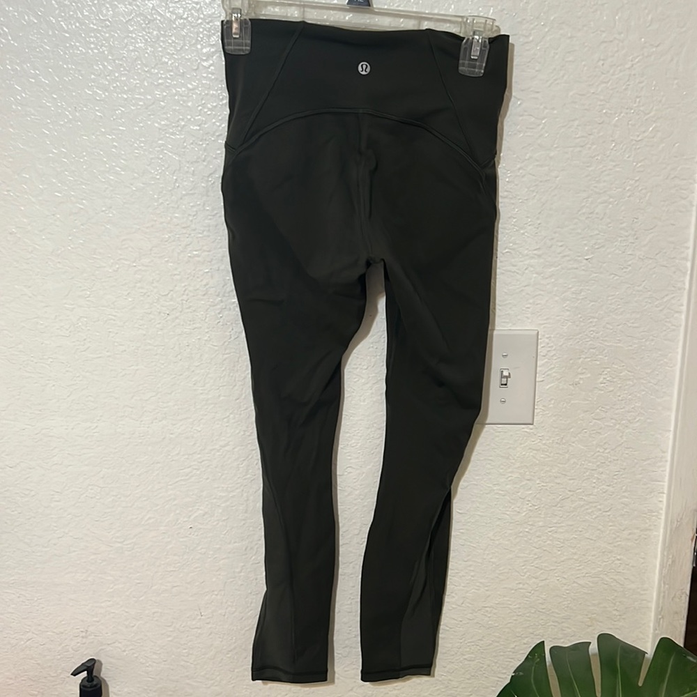 Army green Lululemon aspire leggings *like new*
